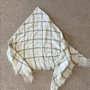 Plaid Fringe Scarf